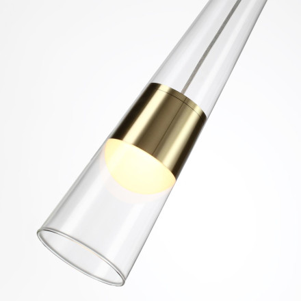 Подвес 5043/12L L-VISION Odeon Light глянц.золото/прозрачный/металл/стекло Подвес LED 12W 3000K 1334Лм LUMP