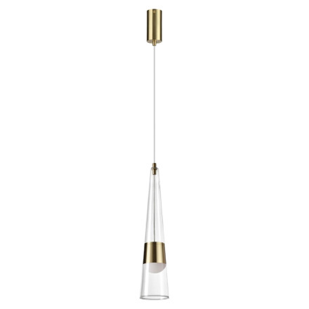 Подвес 5043/12L L-VISION Odeon Light глянц.золото/прозрачный/металл/стекло Подвес LED 12W 3000K 1334Лм LUMP