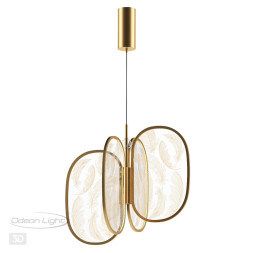 Подвесной светильник 6664/53L L-VISION Odeon Light EXCLUSIVE античн бронза/металл/акрил IP20 LED 54W 3000Лм 3000K PIUMA