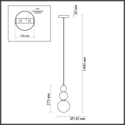Подвесной светильник Anfisa 5615/1A Lumion