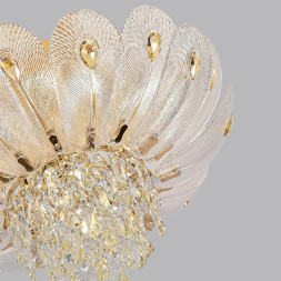 Люстра потолочная 5048/7 HALL Odeon Light золото/прозрачный/янтарный/металл/хрусталь/стекло Люстра E14 7*40W PAROTI