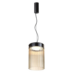 Подвес 5047/15L L-VISION Odeon Light черный/светл.янтарный/металл/стекло Подвес LED 15W 4000К 1676Лм PILLARI