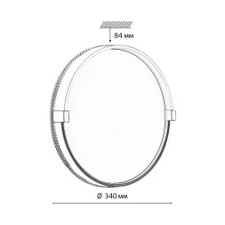 Настенно-потолочный светильник 7646/CL PALE Sonex Светильник пластик/белый/золотой LED 30Вт 4000К D340 IP43 OLIDI WHITE