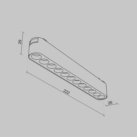 Трековый светильник Technical TR082-1-12W4K-M-B Maytoni Technical Магнитная трековая система RADITY Points Черный LED 4000
