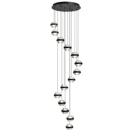 Люстра 5031/80L L-VISION Odeon Light чёрный/металл/акрил Люстра LED 80W 4000K 5723лм KLOT