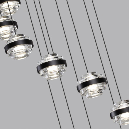 Люстра 5031/80L L-VISION Odeon Light чёрный/металл/акрил Люстра LED 80W 4000K 5723лм KLOT