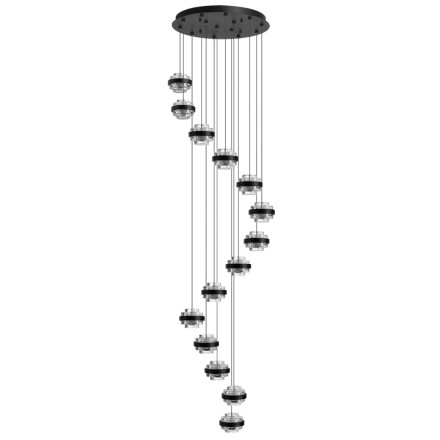 Люстра 5031/80L L-VISION Odeon Light чёрный/металл/акрил Люстра LED 80W 4000K 5723лм KLOT