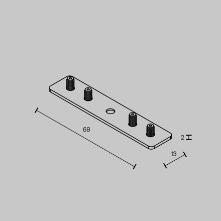 Аксессуар Technical TRAM034CI-R-41W Maytoni Technical Магнитная трековая система 23мм EXILITY Accessories for tracks Exility Белый