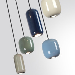 Люстра каскадная 5053/7 PENDANT Odeon Light цвет слонов.кости/мультиколор/металл Подвес GU10 LED 7*4W OVALI