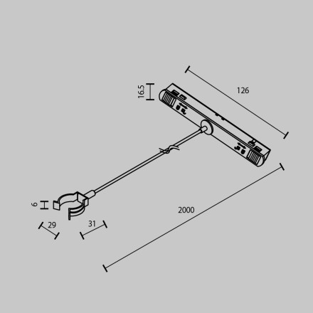 Аксессуар Technical TRA101SWT-2B Maytoni Technical Магнитная трековая система 23мм EXILITY Accessories for tracks Exility Серебро
