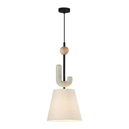 Подвес 5410/1 MODERN Odeon Light EXCLUSIVE черный матов./бежевый/металл/полирезин/ткань Подвес E14 1*40W BAGEL