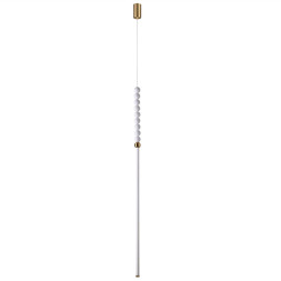 Подвесной светильник 6639/12L HIGHTECH Odeon Light металл/античная бронза/белые бусы из акрила LED 12W 720Лм 3500K 220V MONELLA