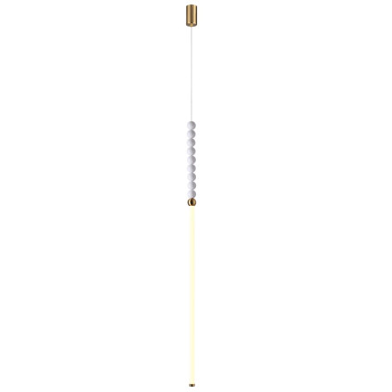 Подвесной светильник 6639/12L HIGHTECH Odeon Light металл/античная бронза/белые бусы из акрила LED 12W 720Лм 3500K 220V MONELLA