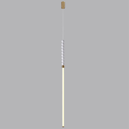 Подвесной светильник 6639/12L HIGHTECH Odeon Light металл/античная бронза/белые бусы из акрила LED 12W 720Лм 3500K 220V MONELLA