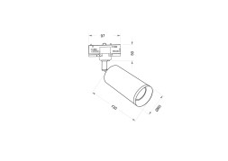 Трековый светильник Technical TR028-3-GU10-MG Maytoni Technical Трехфазная трековая система TRINITY Focus Матовое Золото GU10
