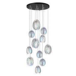 Люстра каскадная 5039/11 MODERN Odeon Light черный/перламутровый/металл/стекло Люстра каскадная G9 11*40W MUSSELS