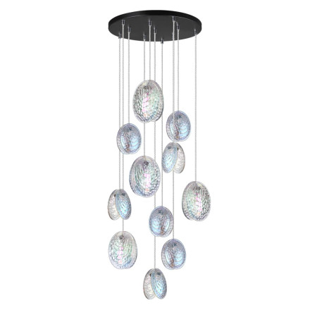Люстра каскадная 5039/11 MODERN Odeon Light черный/перламутровый/металл/стекло Люстра каскадная G9 11*40W MUSSELS