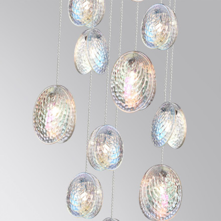 Люстра каскадная 5039/11 MODERN Odeon Light черный/перламутровый/металл/стекло Люстра каскадная G9 11*40W MUSSELS