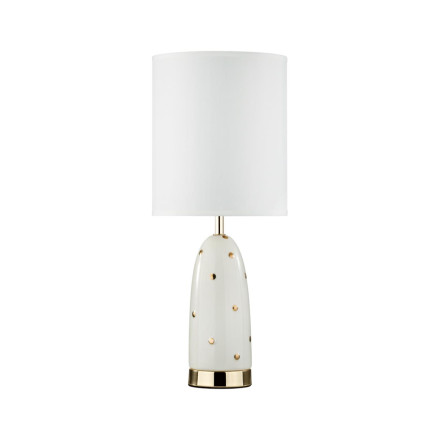 Настольная лампа 5423/1T MODERN Odeon Light EXCLUSIVE золотой/молочный/белый/металл/керамика/ткань E27 1*60W POLLEN