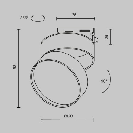 Трековый светильник Technical TR007-1-18W3K-W-1 Maytoni Technical Однофазная трековая система UNITY ONDA Белый LED 3000