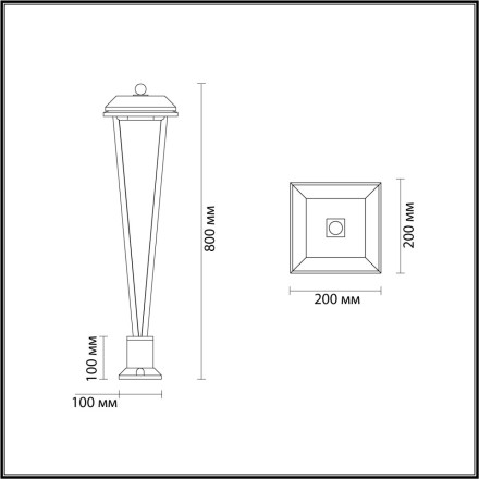 Уличный светильник 6655/12GL NATURE Odeon Light черный/металл IP65 LED 12W 4000K AC85-265V BEARITZ