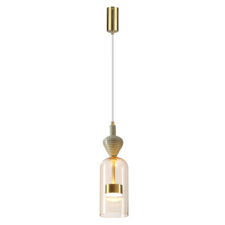 Подвес 5045/12LB L-VISION Odeon Light античн.бронза/янтарный/металл/стекло/керамика Подвес LED 12W 4000К 1400Лм PALLETA
