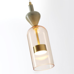 Подвес 5045/12LB L-VISION Odeon Light античн.бронза/янтарный/металл/стекло/керамика Подвес LED 12W 4000К 1400Лм PALLETA