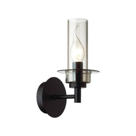 Бра 6555/1W CLASSI LN24 черный/дымчатый/металл/стекло Бра E14 1*40W 220V MADONNA
