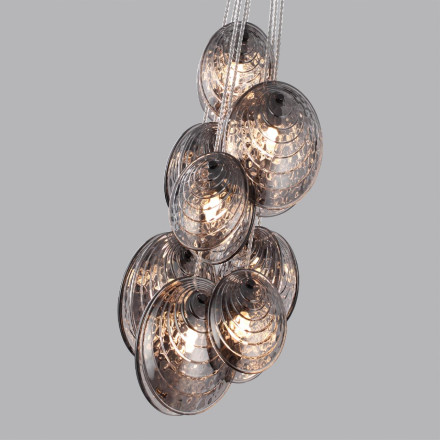 Люстра 5038/8 MODERN Odeon Light черный/дымчатый/металл/стекло Люстра G9 8*40W MUSSELS