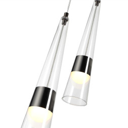Бра 5044/24WL L-VISION Odeon Light глянц.темн.хром/прозрачный/металл/стекло Бра LED 24W 3000K 2536Лм LUMP
