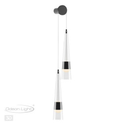 Бра 5044/24WL L-VISION Odeon Light глянц.темн.хром/прозрачный/металл/стекло Бра LED 24W 3000K 2536Лм LUMP