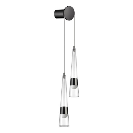 Бра 5044/24WL L-VISION Odeon Light глянц.темн.хром/прозрачный/металл/стекло Бра LED 24W 3000K 2536Лм LUMP
