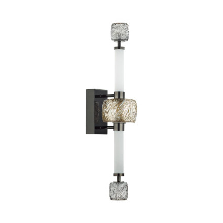 Настенный светильник 5427/28WL L-VISION Odeon Light EXCLUSIVE черный хром/белый/дымчатый/коньячный Бра LED 28W 3000K KLIFF