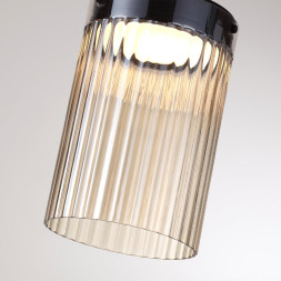 Потолочный светильник 5047/15LC L-VISION Odeon Light черный/светл.янтарный/металл/стекло LED 15W 4000К 1676Лм PILLARI