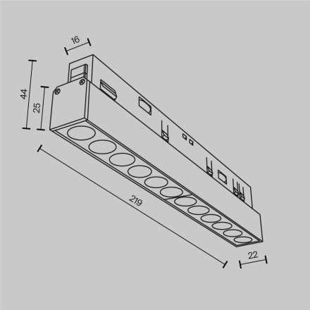 Трековый светильник Technical TR031-2-12W2.7K-B Maytoni Technical Магнитная трековая система 23мм EXILITY Points Черный LED 2700