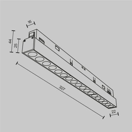 Трековый светильник Technical TR031-2-18W2.7K-B Maytoni Technical Магнитная трековая система 23мм EXILITY Points Черный LED 2700