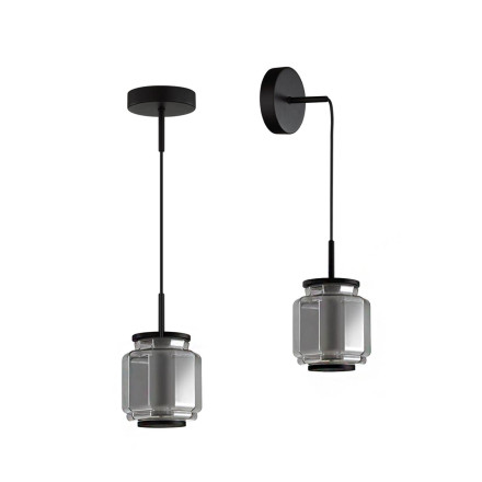 Подвес 5408/5L HIGHTECH Odeon Light EXCLUSIVE черный/дымчатый/металл/стекло/акрил Подвесной светильник LED 5W 3000K 304Лм JAM
