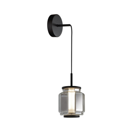 Подвес 5408/5L HIGHTECH Odeon Light EXCLUSIVE черный/дымчатый/металл/стекло/акрил Подвесной светильник LED 5W 3000K 304Лм JAM