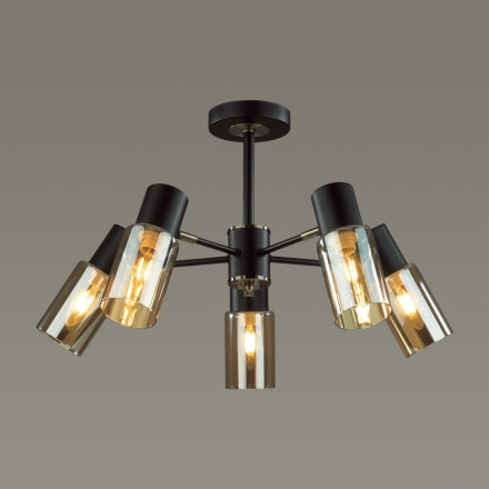 Люстра потолочная 5644/5C COMFI Lumion чёрный, бронза Люстра потолочная E14 5*40W 220V RONNIE