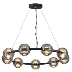 Люстра 5041/90L L-VISION Odeon Light черный/золото/дымчатый/металл/стеко Люстра LED 90W 4000К 7751Лм TRONI