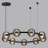 Люстра 5041/90L L-VISION Odeon Light черный/золото/дымчатый/металл/стеко Люстра LED 90W 4000К 7751Лм TRONI