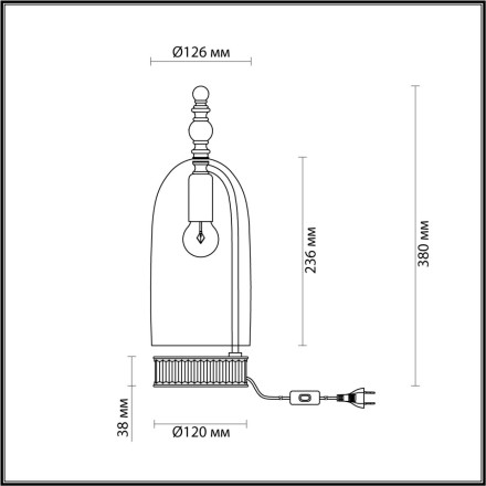 Интерьерная настольная лампа Bell 4892/1T Odeon Light