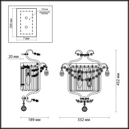 Настенный светильник Sharm 4686/2W Odeon Light