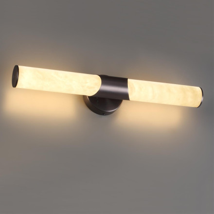 Настенный светильник 6673/12WL L-VISION Odeon Light темная латунь/металл/алебастр IP20 LED 12W 540Лм 3000K/4000K MARBELLA