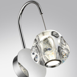 Бра 5084/5WL L-VISION Odeon Light хром/прозрачный/металл/акрил Бра LED 5W 4000K 250Лм JEMSTONE
