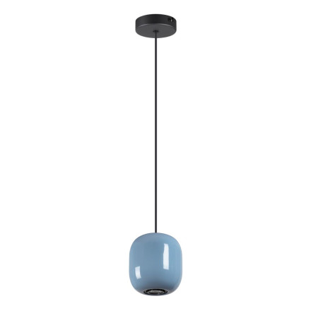 Подвес 5053/1B PENDANT Odeon Light черный/голубой/металл Подвес GU10 LED 4W OVALI