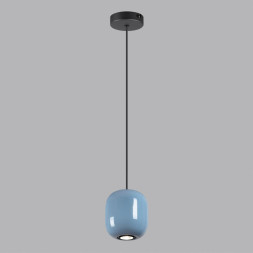 Подвес 5053/1B PENDANT Odeon Light черный/голубой/металл Подвес GU10 LED 4W OVALI
