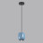 Подвес 5053/1B PENDANT Odeon Light черный/голубой/металл Подвес GU10 LED 4W OVALI