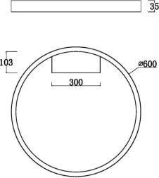 Потолочный светильник Rim MOD058CL-L35B3K Maytoni