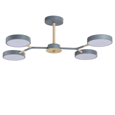 Люстра потолочная 5651/72CL LEDIO Lumion серый, дерево Люстра потолочная LED 72W 3000-6000K 3253Лм 220V BRAD